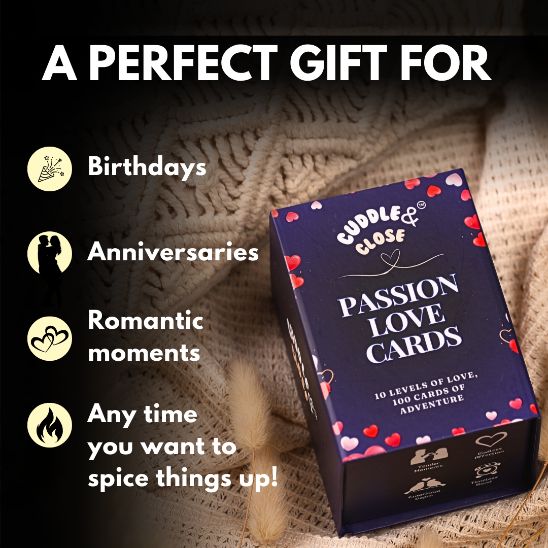 Passion Love Card Game For Couples | 100 Cards, 10 Levels | Romantic Couples Game for Date Nights & Fun