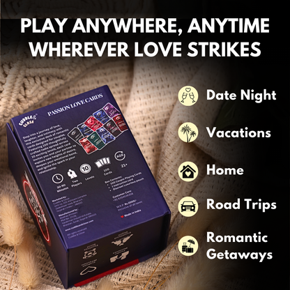 Passion Love Card Game For Couples | 100 Cards, 10 Levels | Romantic Couples Game for Date Nights & Fun