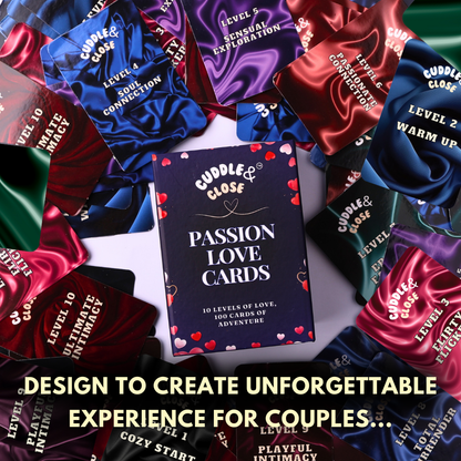 Passion Love Card Game For Couples | 100 Cards, 10 Levels | Romantic Couples Game for Date Nights & Fun